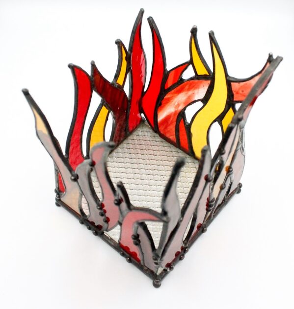 Artystyczny Świecznik Dekoracyjny Ogień