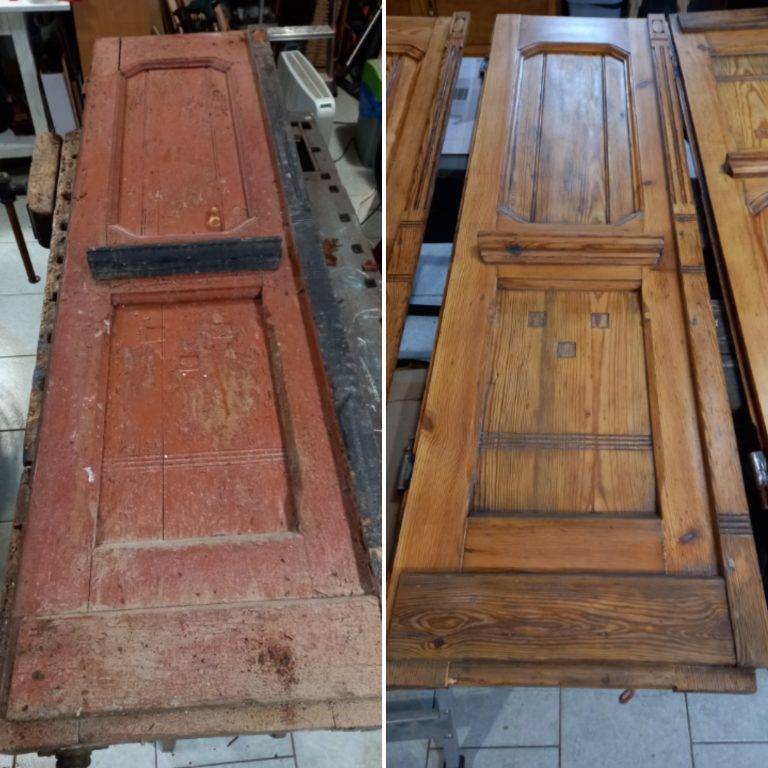 renowacja drzwi drewnianych_realizacja drzwi zewnętrznych w zabytkowym domu, Tarnowskie Góry