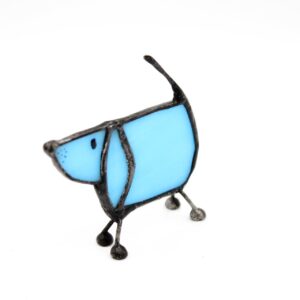 Piesek stojący witrażowa figurka - idealny prezent dla miłośnika psów