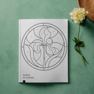 Szablon witrażu PDF – Okrągły panel Irys (poziom zaawansowany)